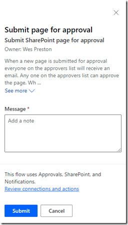 Approval Panel